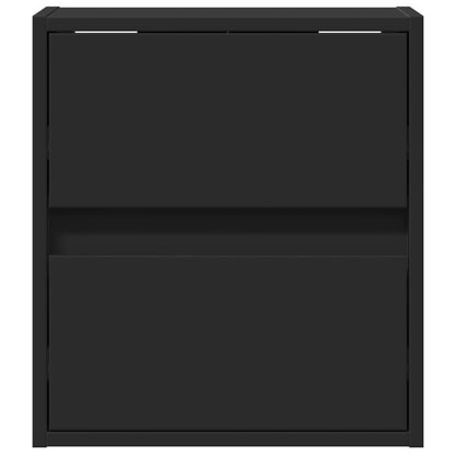 Tv-wandmeubels met LED-verlichting 2 st 41x31x45 cm zwart