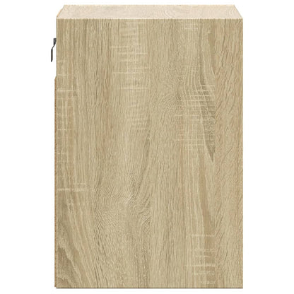 Tv-wandmeubel met LED-verlichting 41x31x45 cm sonoma eikenkleur