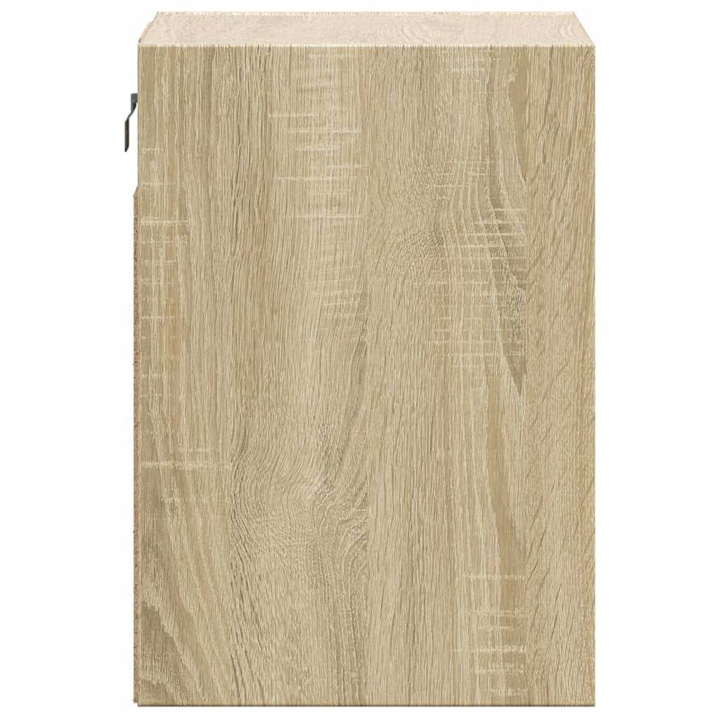 Tv-wandmeubels met LED 2 st 41x31x45 cm sonoma eikenkleurig