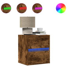 Tv-wandmeubel met LED-verlichting 41x31x45 cm gerookt eiken