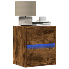 Tv-wandmeubel met LED-verlichting 41x31x45 cm gerookt eiken