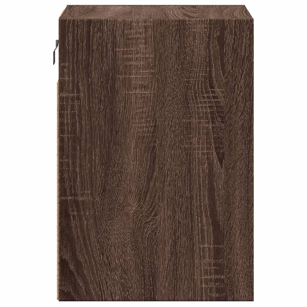 Tv-wandmeubels met LED 2 st 41x31x45 cm bruin eikenkleurig