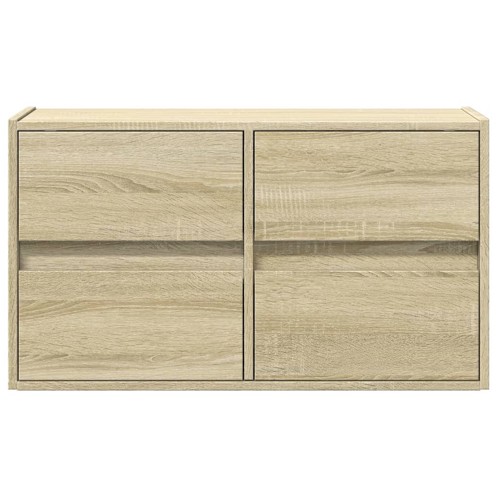 Tv-wandmeubel met LED-verlichting 80x31x45 cm sonoma eikenkleur