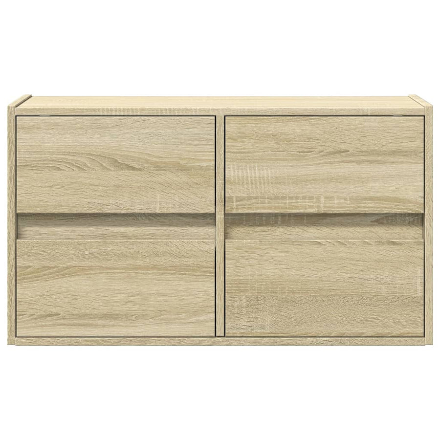 Tv-wandmeubel met LED-verlichting 80x31x45 cm sonoma eikenkleur