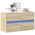Tv-wandmeubel 80x31x45 cm sonoma eiken met led