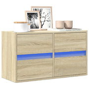 Tv-wandmeubel 80x31x45 cm sonoma eiken met led