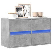 Tv-wandmeubel 80x31x45 cm betongrijs met led