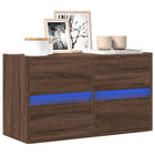Tv-wandmeubel 80x31x45 cm bruin eikenkleur met led