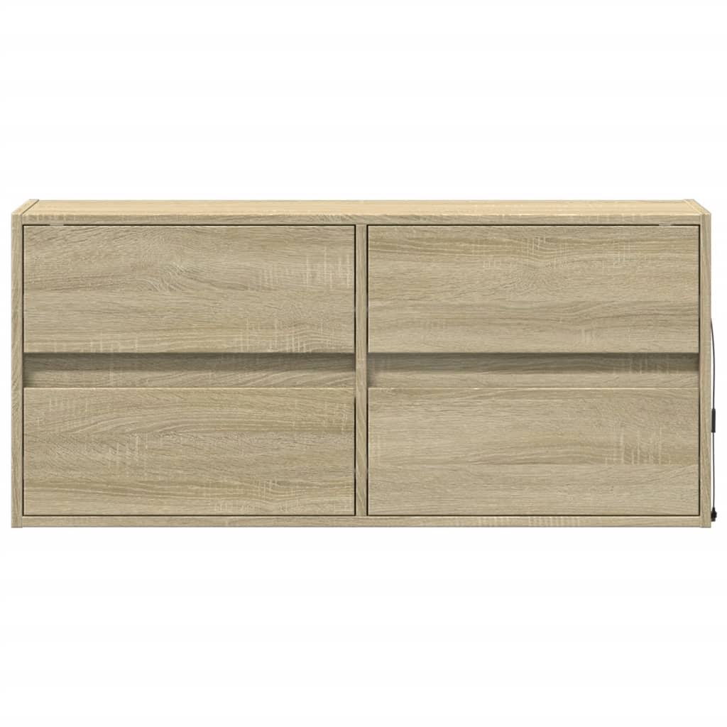 Tv-wandmeubel met LED-verlichting 100x31x45 cm sonoma eiken