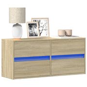 Tv-wandmeubel 100x31x45 cm sonoma eiken met led