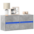 Tv-wandmeubel 100x31x45 cm betongrijs LED