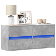 Tv-wandmeubel 100x31x45 cm betongrijs LED