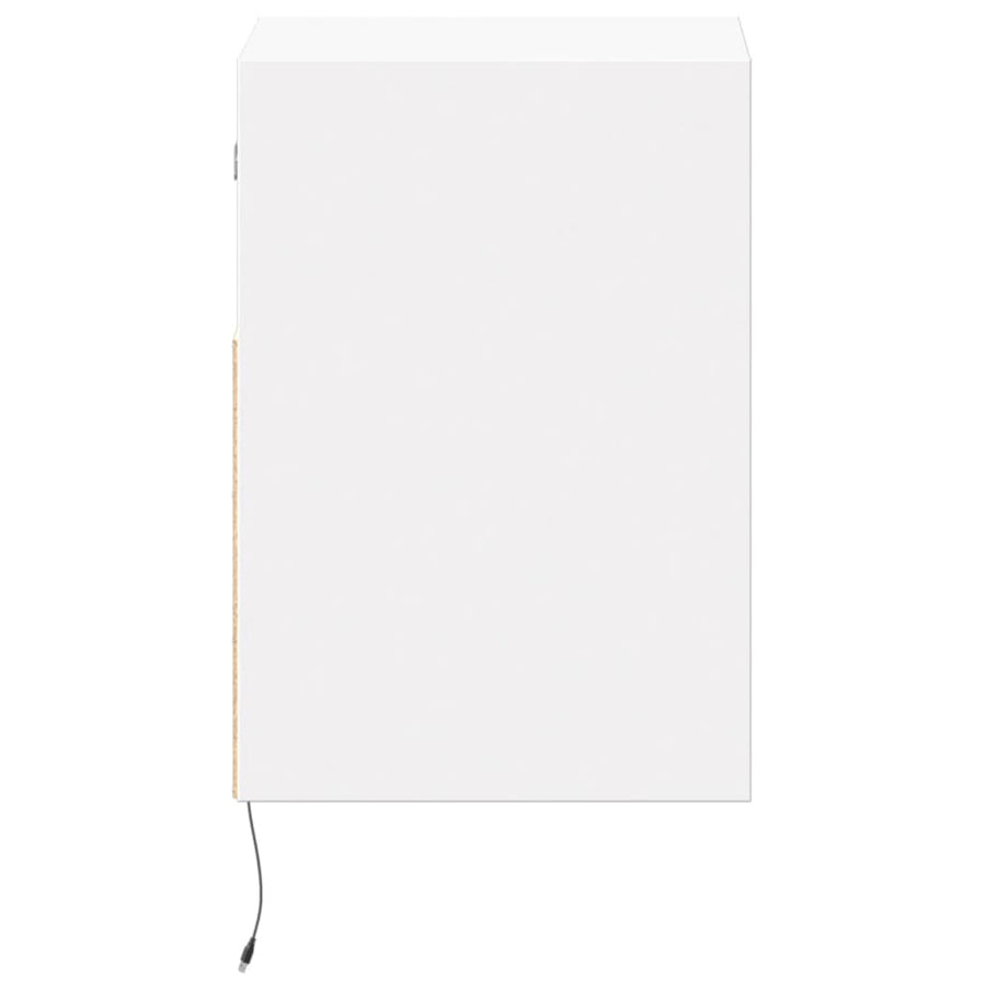 Tv-wandmeubels 2 st met LED-verlichting 41x31x45 cm wit