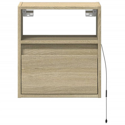 Tv-wandmeubels met LED 2 st 41x31x45 cm sonoma eikenkleurig