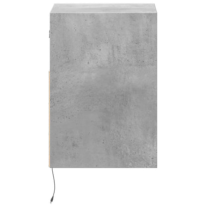 Tv-wandmeubels met LED-verlichting 2 st 41x31x45 cm betongrijs