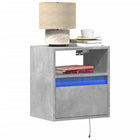 Tv-meubel 41x31x45 cm betongrijs met LED