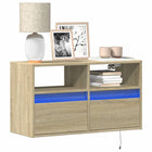 Tv-wandmeubel 80x31x45 cm sonoma eikenkleur led
