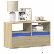 Tv-wandmeubel 80x31x45 cm sonoma eikenkleur led