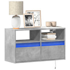Tv-wandmeubel 80x31x45 cm betongrijs met led