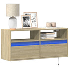 TV cabinet with LED lighting 100x31x45 cm Sonoma oak