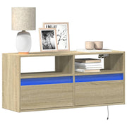 Tv-wandmeubel 100x31x45 cm sonoma eiken met led