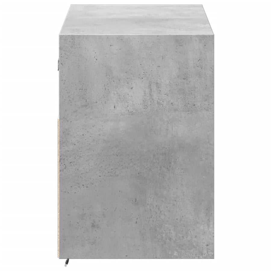 Tv-wandmeubel met LED-verlichting 100x31x45 cm betongrijs