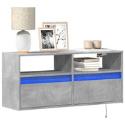 Tv-wandmeubel 100x31x45 cm betongrijs met led