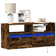 Tv-wandmeubel 100x31x45 cm gerookt eiken led