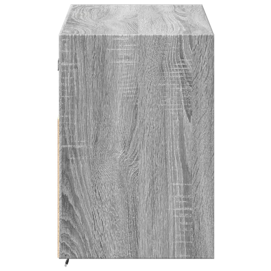 Tv-wandmeubel met LED-verlichting 100x31x45 cm grijs sonoma