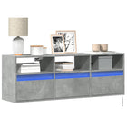 Tv-wandmeubel 130x31x45 cm betongrijs LED