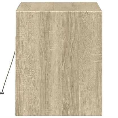 Tv-wandmeubel met LED-verlichting 80x31x35 cm sonoma eikenkleur