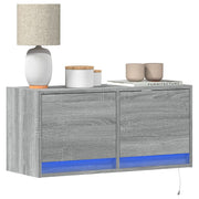 Tv-wandmeubel 80x31x35 cm grijs sonoma eiken