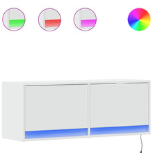 Tv-wandmeubel met LED-verlichting 100x31x35 cm wit
