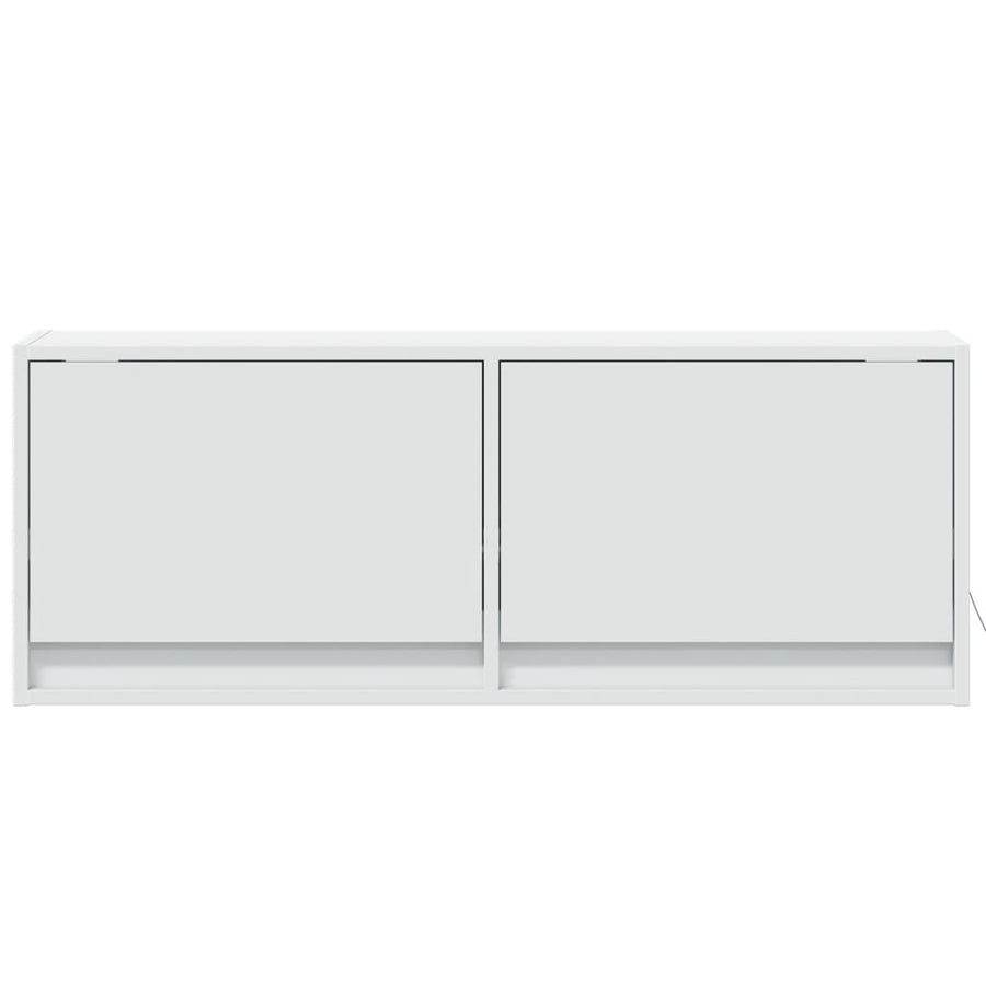 Tv-wandmeubel met LED-verlichting 100x31x35 cm wit