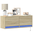 TV cabinet with LED lighting 100x31x35 cm sonoma oak