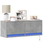 Tv-wandmeubel 100x31x35 cm betongrijs met led