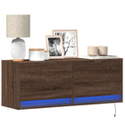 Tv-wandmeubel 100x31x35 cm bruin eikenkleur led