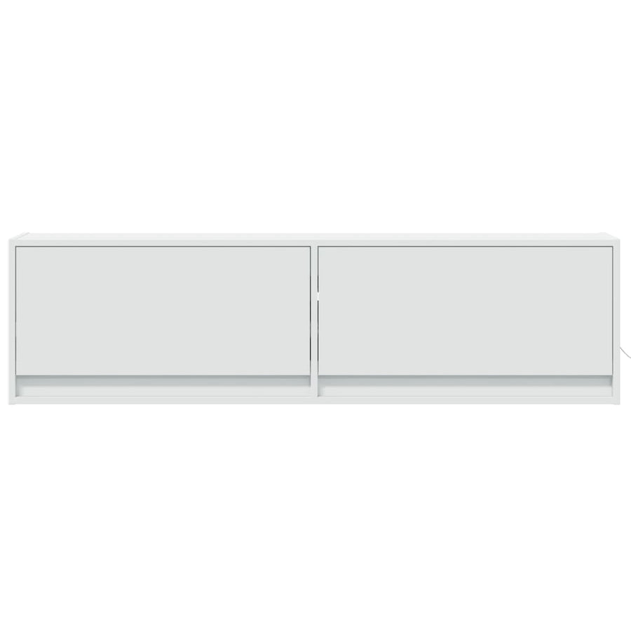 Tv-wandmeubel met LED-verlichting 140x31x38 cm wit