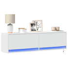 TV Cabinet with LED lighting 140x31x38 cm white