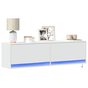 Tv-wandmeubel 140x31x38 cm wit met led