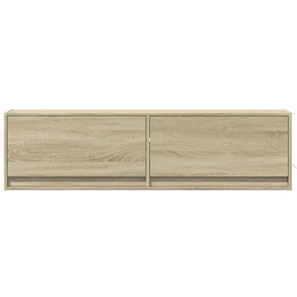 Tv-wandmeubel met LED-verlichting 140x31x38 cm sonoma eiken