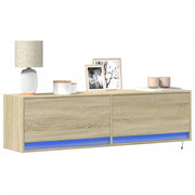 Tv-wandmeubel 140 cm sonoma eiken met led