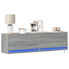 Tv-wandmeubel 140x31x38 cm grijs sonoma met led
