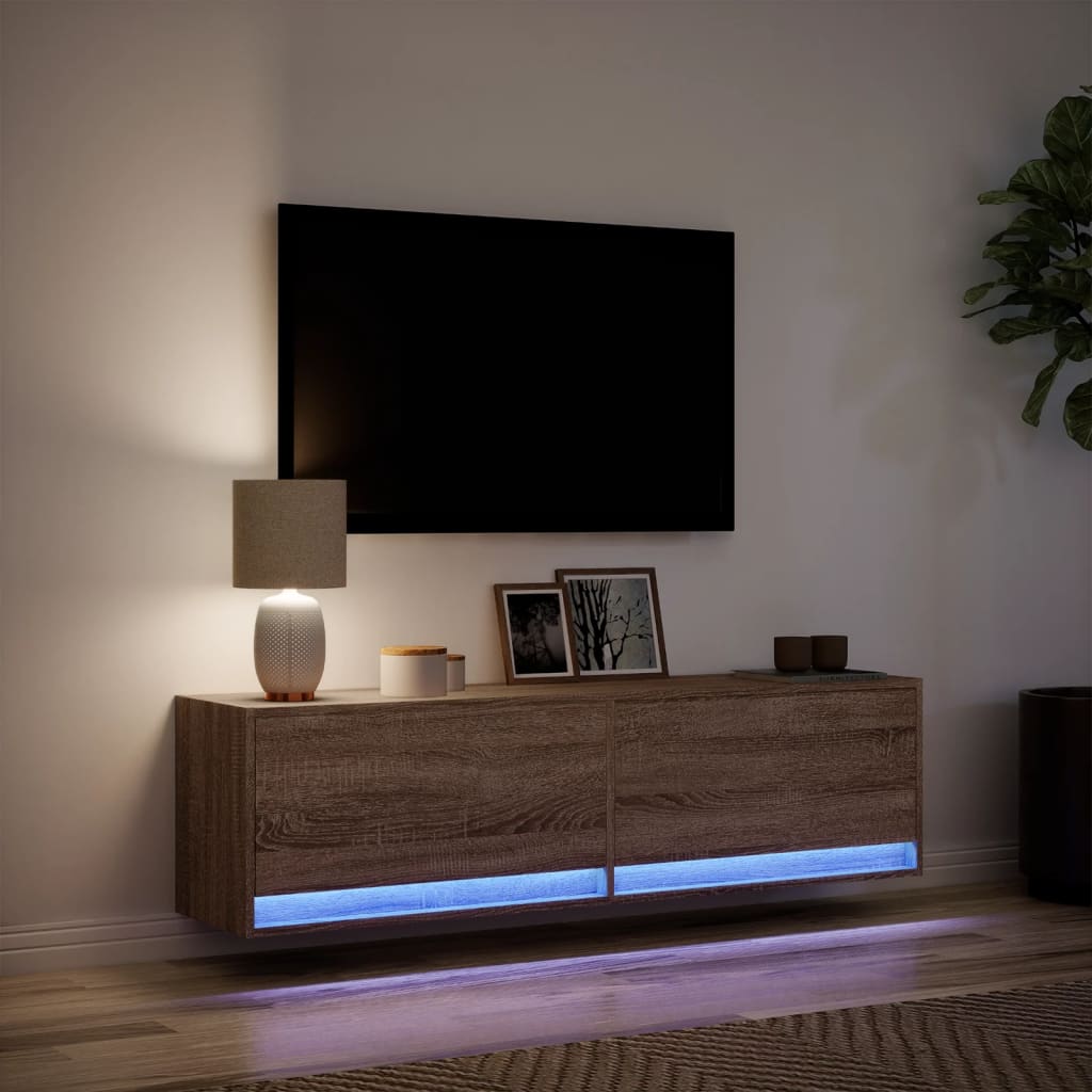Tv-Wandmeubel Met Led-Verlichting 140X31X38 Cm 140 cm