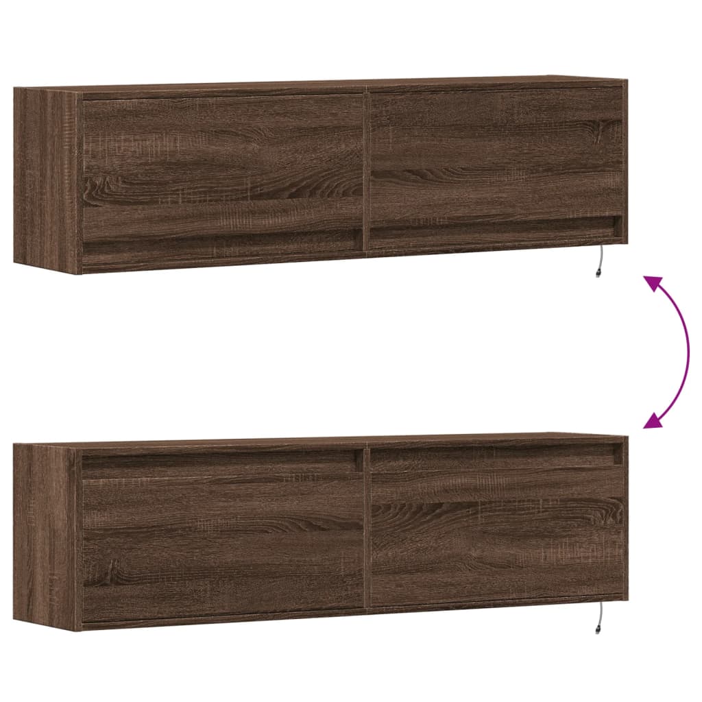 Tv-Wandmeubel Met Led-Verlichting 140X31X38 Cm 140 cm