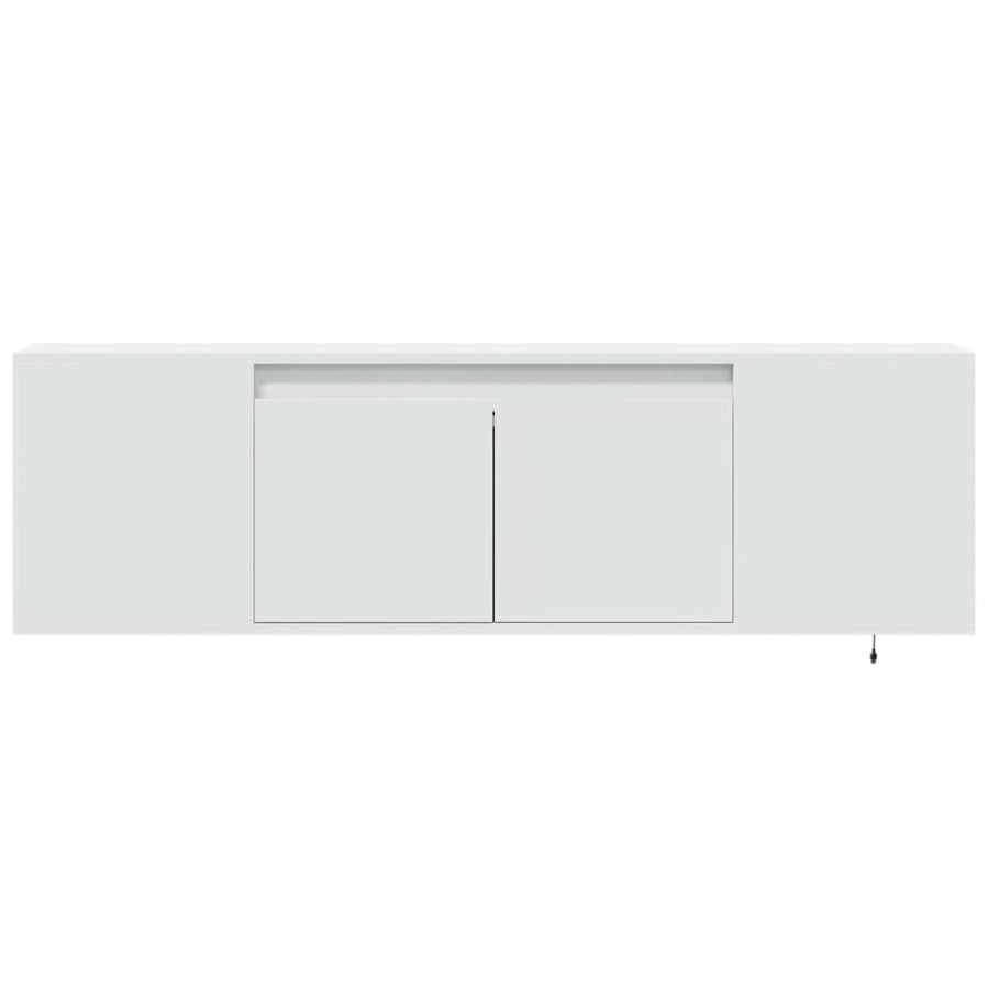Tv-wandmeubel met LED-verlichting 135x31x39,5 cm wit