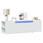 TV cabinet with LED lighting 135x31x39.5 cm white