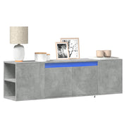 Tv-wandmeubel 135 cm betongrijs met led