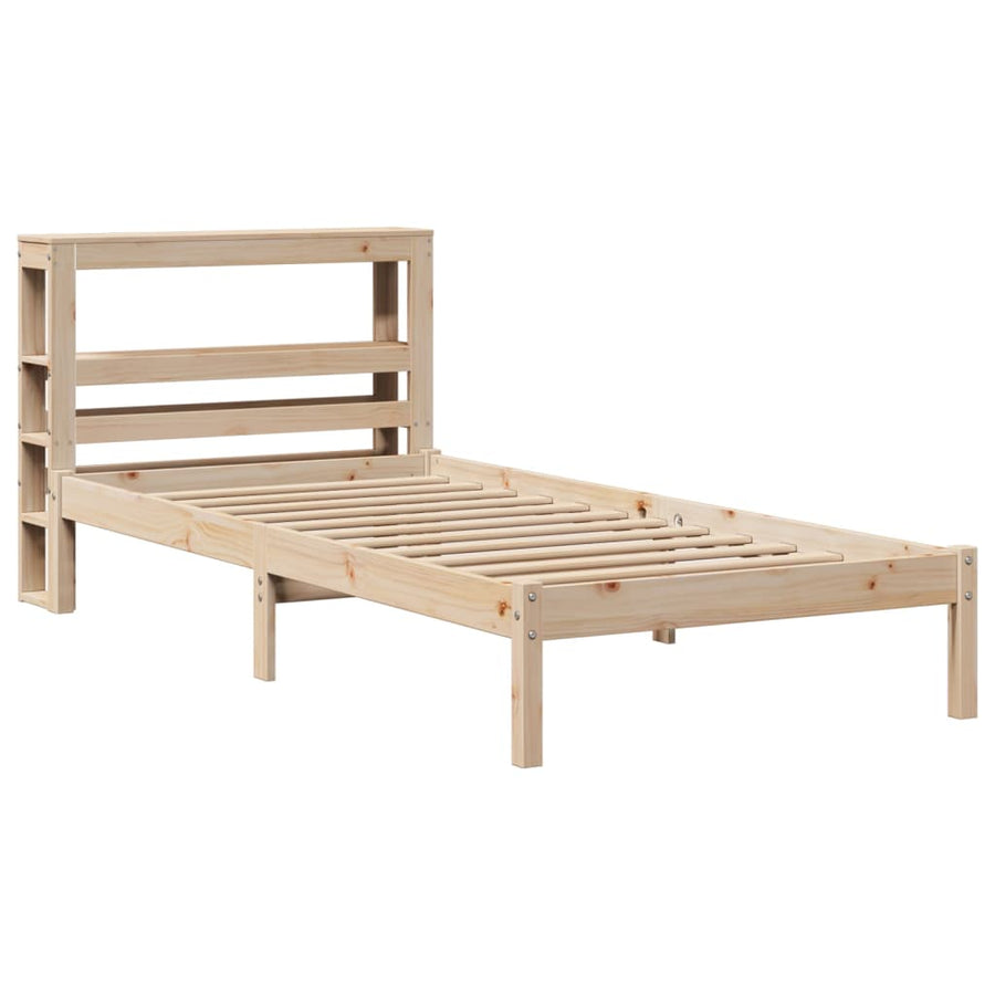 Bedframe zonder matras massief grenenhout 75x190 cm