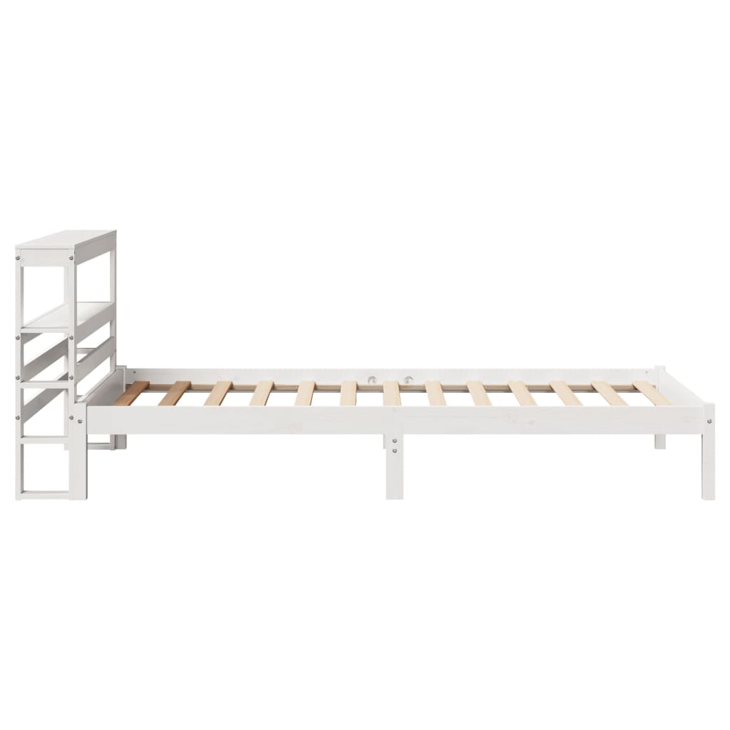 Bedframe Zonder Matras Massief Grenenhout 90 x 190 cm Wit